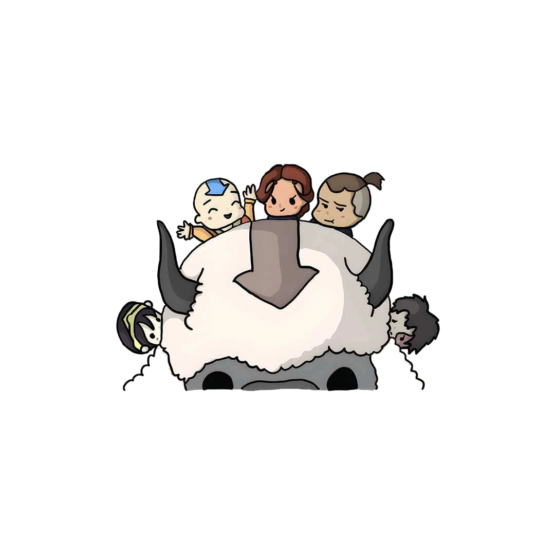 Avatar The Last Air Bender Cute Sticker Sticker